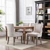 Set of 2 Modern Upholstered Dining Chairs with Solid Wood Legs, Side Chairs for Kitchen, Dining Room, or Living Room–The Pop Home - 2 of 4