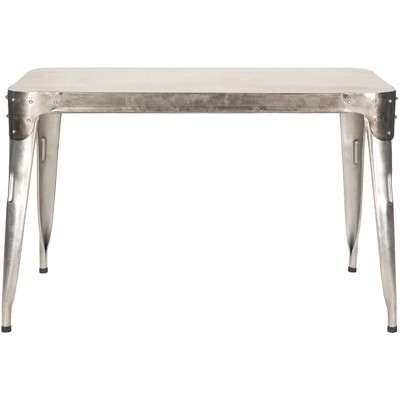 Weston Iron Dining Table - Dark Antique Silver - Safavieh