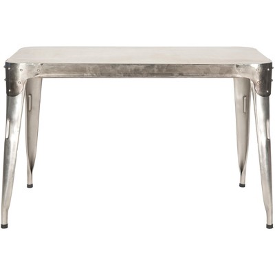 Weston Iron Dining Table - Dark Antique Silver - Safavieh