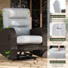 LayinSun Oversized Wicker Outdoor Swivel Glider Recliner Lounge Chair - 3 of 4
