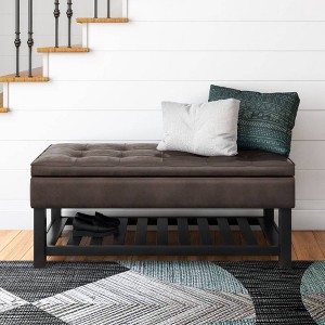 44" Essex Storage Ottoman Benches with Open Bottom - WyndenHall - 1 of 4