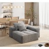 Modern Oversized Modular Sectional Sofa with 2 Pillows, Sparkling Chenille Fabric Tufted Couch, DIY Configurable Sofa - 2 of 4