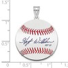 Black Bow Jewelry Sterling Silver Hoyt Wilhelm Signature MD Enamel Baseball Pendant - 4 of 4
