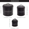 AuldHome Design Potatoes, Onions and Garlic Canister Set; Farmhouse Enamelware Vegetable Storage - 3 of 4