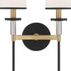Crystorama Lighting Hatfield 2 - Light Sconce in  Black Forged/Vibrant Gold - 4 of 4