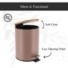 Evideco French Home Goods Stylish Trash Can with Bamboo Lid and Pedal, 2.5L Capacity - 4 of 4