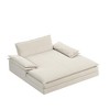 Lycvki Chenille Lazy Sofa Oversized Chaise Lounge with Detachable Design and Large Pillows - 3 of 4