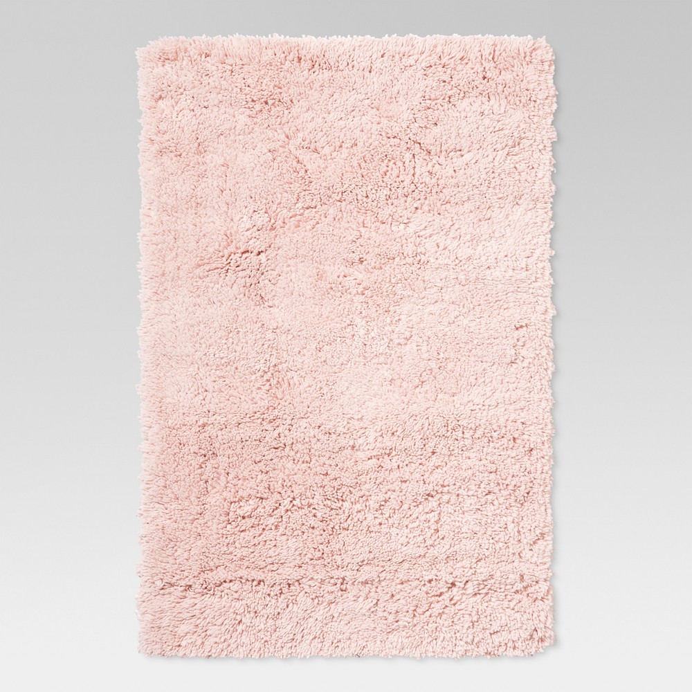Photos - Area Rug 2'6"x3'10" Washable Plush Shag Accent Rug Pink - Room Essentials™