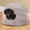Slumber Pet ThermaPet Bolster Hideaway Round Nest Warm Cuddler Bed - Gray - 3 of 4