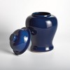 Plum & Post Koa Wide Lidded Ginger Jar Small - Navy Ceramic Handcrafted - 4 of 4