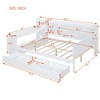 TIRAMISUBEST Full Size Daybed with 3 Drawers, USB Ports and Desk, Storage Wooden Bed Frame with Multiple Shelves - 4 of 4