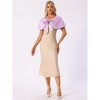 INSPIRE CHIC Women's Elegant Faux Fur Shawl Bow Tie Bridal Wedding Cover-Up Wrap Stole Shrug - 3 of 4