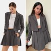 EXLURA Women's Business Casual Blazer Suit Sets and Pleated Mini Skirt 2 Piece Outfits Trendy Long Sleeve Y2K Clothes 2025 - 2 of 4