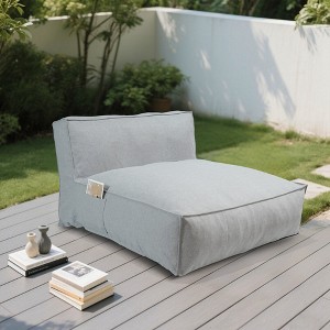 BDELITE Outdoor Bean Bag Lounger, Comfy Foam, Cover Removeable, Washable and Water-Resistant for Pool, Deck, Backyard-57*47.3*14 Inch - 1 of 4
