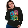 Funny Skeleton Food Lover Pop Art Sweatshirt for Men or Women Brisco Brands - 4 of 4