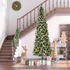 Whisen 9FT Prelit Artificial Christmas Tree with Realistic Branches, Pine Cones, Red Berries and 1298 Tips - Green - 2 of 4