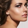 RMZ GOLD NYC Gold Sterling Silver Stud Earrings Cubic Zirconia Men Women 2PC Earrings Set - 3 of 4