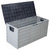 75-Gallon Outdoor Deck Box with Wheels, All-Weather Resin Storage Shed for Patio Furniture Cushions, Pool Toys & Garden Tools - 2 of 4