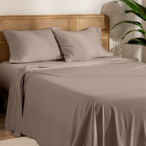 Bare Home Organic Cotton Jersey Sheet Set - 1 of 4