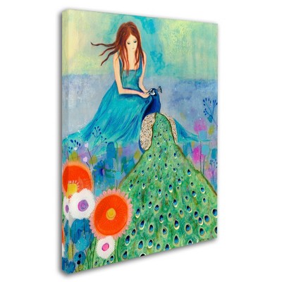 Trademark Fine Art -Wyanne 'Peacock Garden' Canvas Art