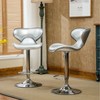 CAVINAS On-Trend Swivel Bar Stools Set of 2,Modern Faux Leather Counter Height Barstools with Chromw Base,21.-30" Adjustable Height - 2 of 4