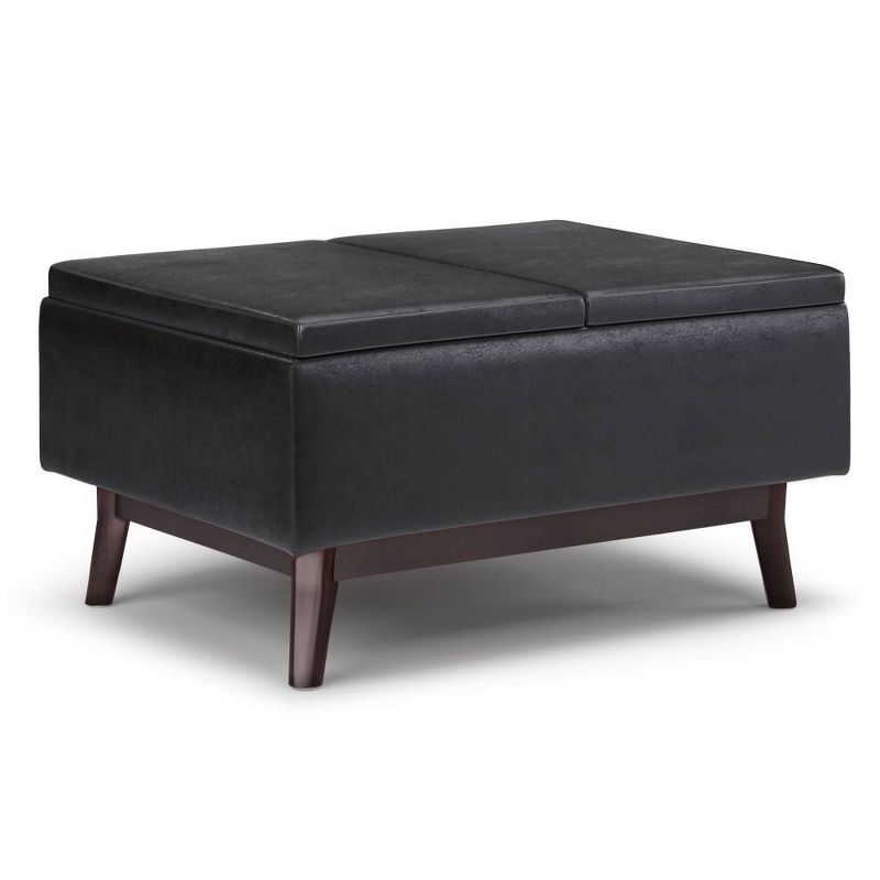Small Ethan Tray Top Coffee Table Storage Ottoman - WyndenHall, 2 of 10