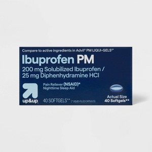 Ibuprofen (NSAID) PM Pain Reliever & Nighttime Sleep Aid Softgels - 40ct - up&up™ - 1 of 4