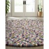 Unique Loom Felt Ball Collection Area Rug - Cloud - 3 of 4