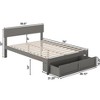 AFI Furnishings Boston Full Bed with Foot Drawer in Grey - 2 of 4