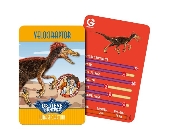 Geoworld Dr. Steve Hunters Medium Jurassic Action Velociraptor