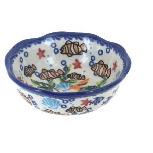 Blue Rose Polish Pottery 513 Vena Small Scallop Bowl - 1 of 1