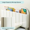 Twin Bed Frame with Storage Headboard Velvet Upholstered Platform Bedframe for Kids/Girl Bed Strong Wooden Slats Noise-Free Easy Assembly, Beige - 4 of 4