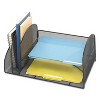 Safco Onyx Mesh Desk Organizer, Two Vertical/Two Horizontal Sections, Steel Mesh, 17 x 10.75 x 7.75, Black - 2 of 3
