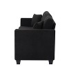 Sapphtopaz 86.6" Teddy Velvet Couch Sofa - Cushion Back & Seat with Removable Covers, 660 LBS Capacity, Cozy Furniture for Living Room & Home Spaces - 2 of 4