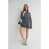 Slickblue Women's Turtle Neck Dress, Bell Sleeve Detail, Soft Stretch Fabric, Classic Style, Charcoal, Size S-L - 3 of 4