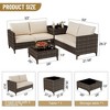 Outdoor PE Wicker Furniture Set 4 Piece - 2 of 4