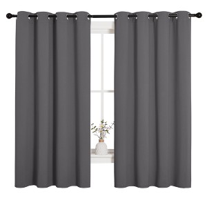 NICETOWN Grommet Top Blackout Curtains, Thermal Insulated Noise Reducing Window Drapes (Set of 2) - 1 of 4