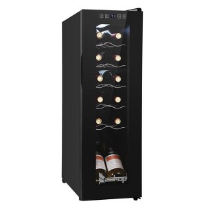 Winado 12 Bottle 1.2 Cu.Ft Electric Freestanding Compressor Beverage Cooler in Black - 1 of 4