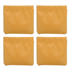 Unique Bargains Mini Waterproof PU Leather Portable Mini Cosmetic Bags 4 Pcs - 1 of 4