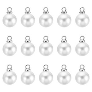 Unique Bargains Beautiful Designer DIY Jewelry Making Faux Pearl Pendants 150 Pcs - 1 of 4