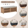 Whisen Shoe Bench with Storage and Cushion, Distressed Shutter Storage Bench - 4 of 4