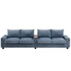 133" Corduroy 4-seater Sofa Couch with Storage, USB Ports & Cup Holders -- Frevyn - 4 of 4