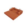 Foldable Corduroy Sleeper Sofa Bed with Square Pillow, Fixed-Shape Frame and Folding Mattress Design - 4 of 4