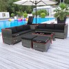 Mshliw 8-Piece Patio Sectional Wicker Rattan Sofa Set with Storage Box, Wicker & Cushions, Outdoor Furniture for Garden, Balcony, or Backyard - 4 of 4