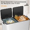 GustoWave  60L/16 Gal Stainless Steel Double Trash Can with Removable Plastic Inner Buckets - 2 of 4