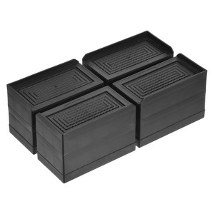 Unique Bargains Square Adjustable Support Block Desk Sofa Table Bed Furniture Risers 4 Pcs - 1 of 4