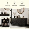 Accent Storage Cabinet, Modern Buffet Sideboard Console Table with 4 Doors and Adjustable Shelves - 3 of 4