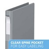 Davis Group 6pk 5/8" Premium Economy Round Ring Binders Gray: .5 Inch Hard Cover, 100 Sheet Capacity, 2 Pockets - 3 of 4