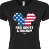 Women's - Disney - Red White And Mickey Fitted Graphic T-Shirt - 2 of 3