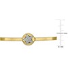 EVERLY JEWELRY | Yellow Plated Sterling Silver 0.20 CT TGW star Cubic Zirconia 3mm wide flat stretch omega Bracelet - 2 of 4